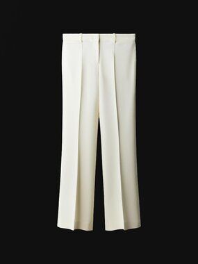 ZARA White Wide-Leg Tailored Trousers XS | NWT | Clean Minimalist Chic